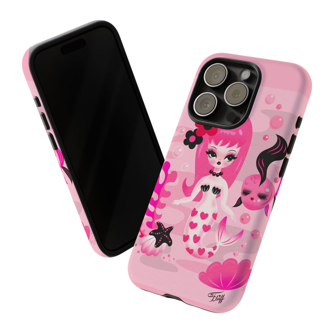 Pink Mod Mermaid • Tough Phone Case