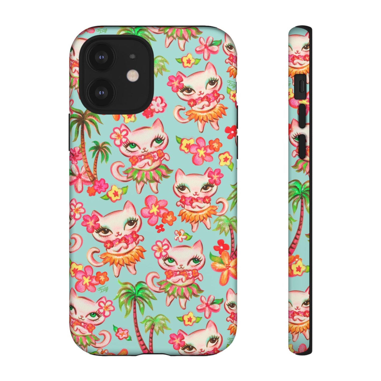 Hula Kitties Aqua • Tough Phone Case