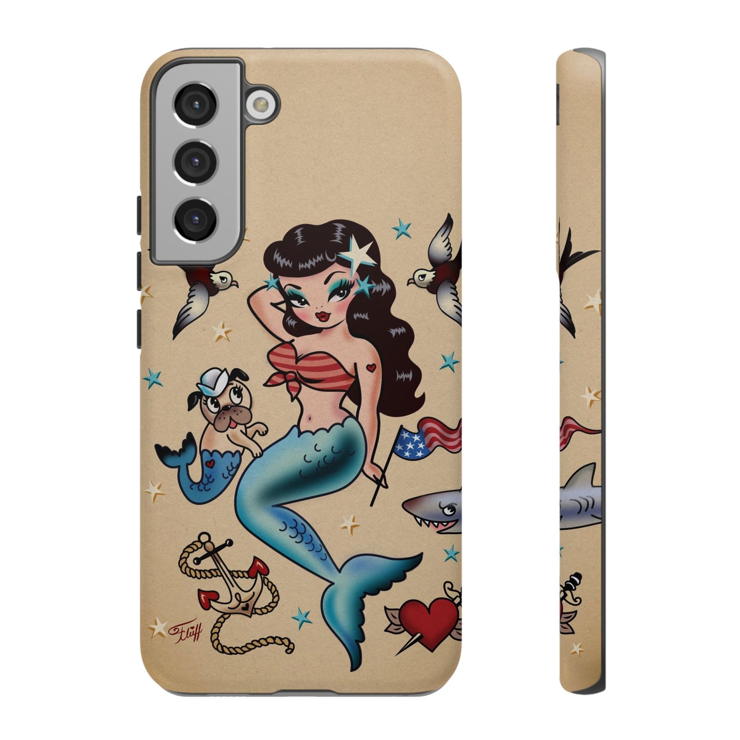 Patriotic Mermaid • Tough Phone Case