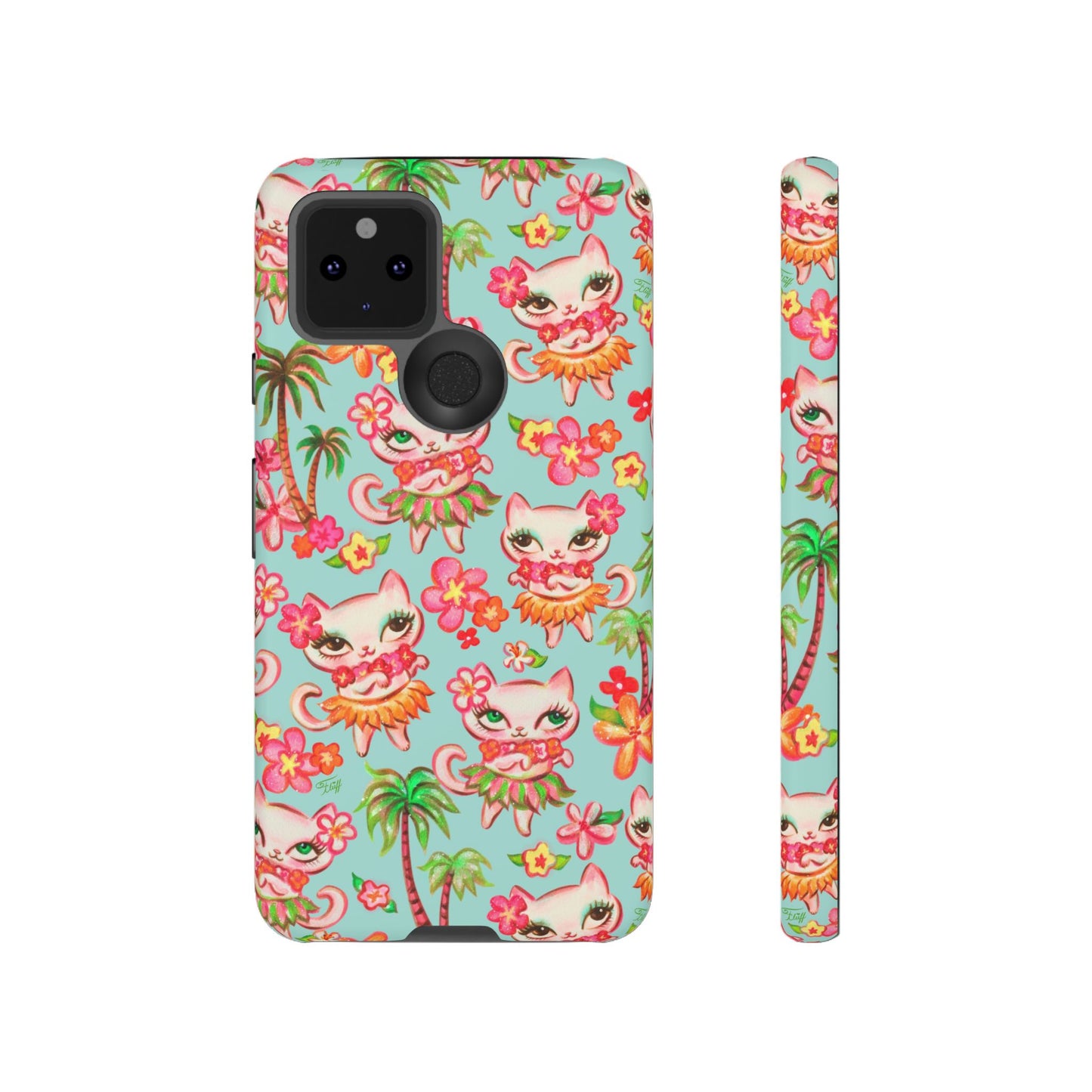 Hula Kitties Aqua • Tough Phone Case