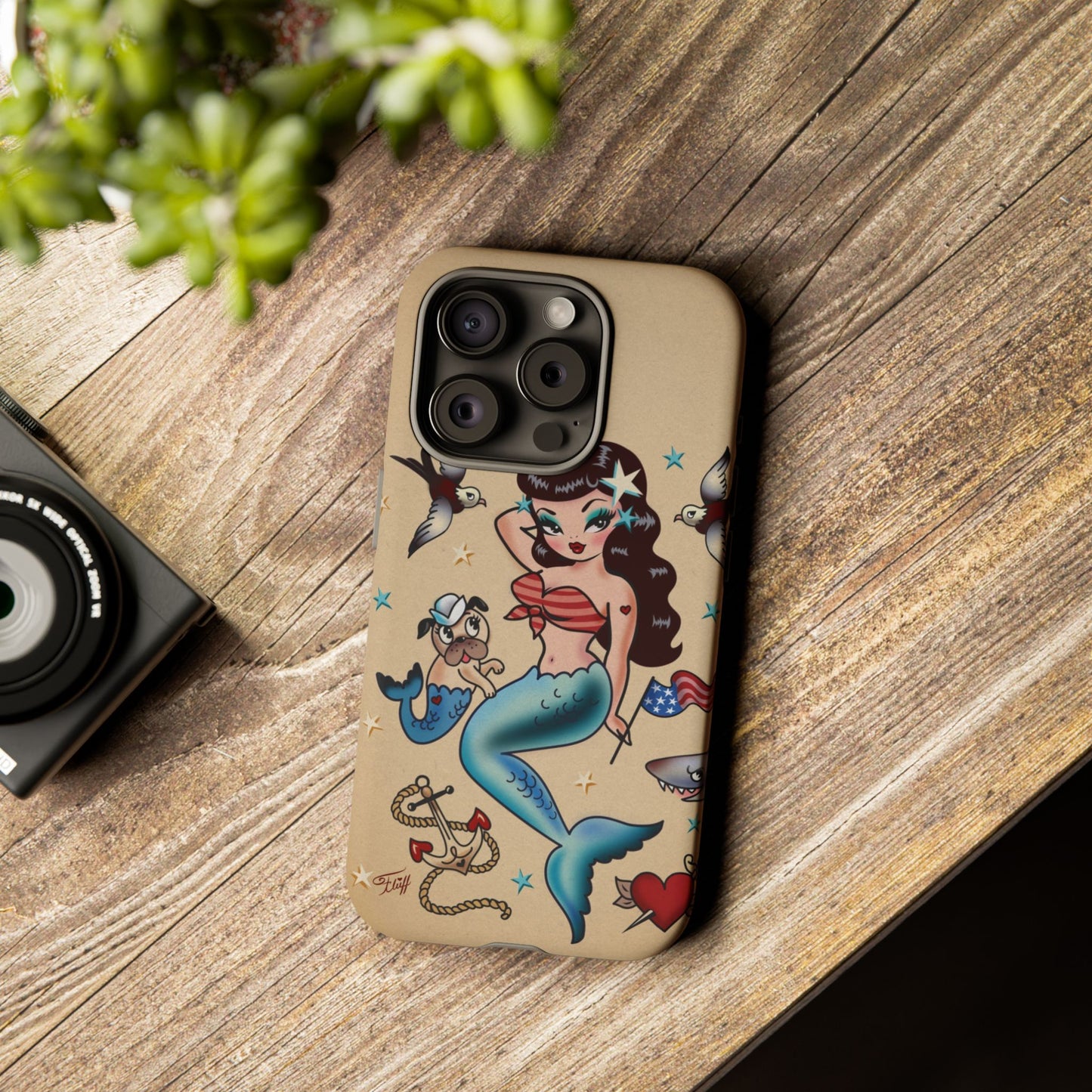 Patriotic Mermaid • Tough Phone Case