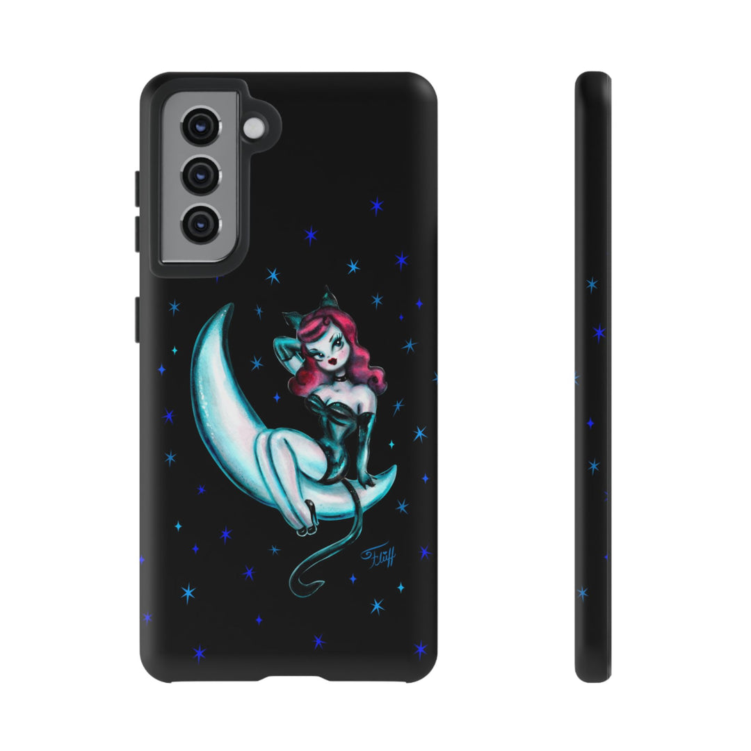 Kitten on the Moon • Tough Phone Case