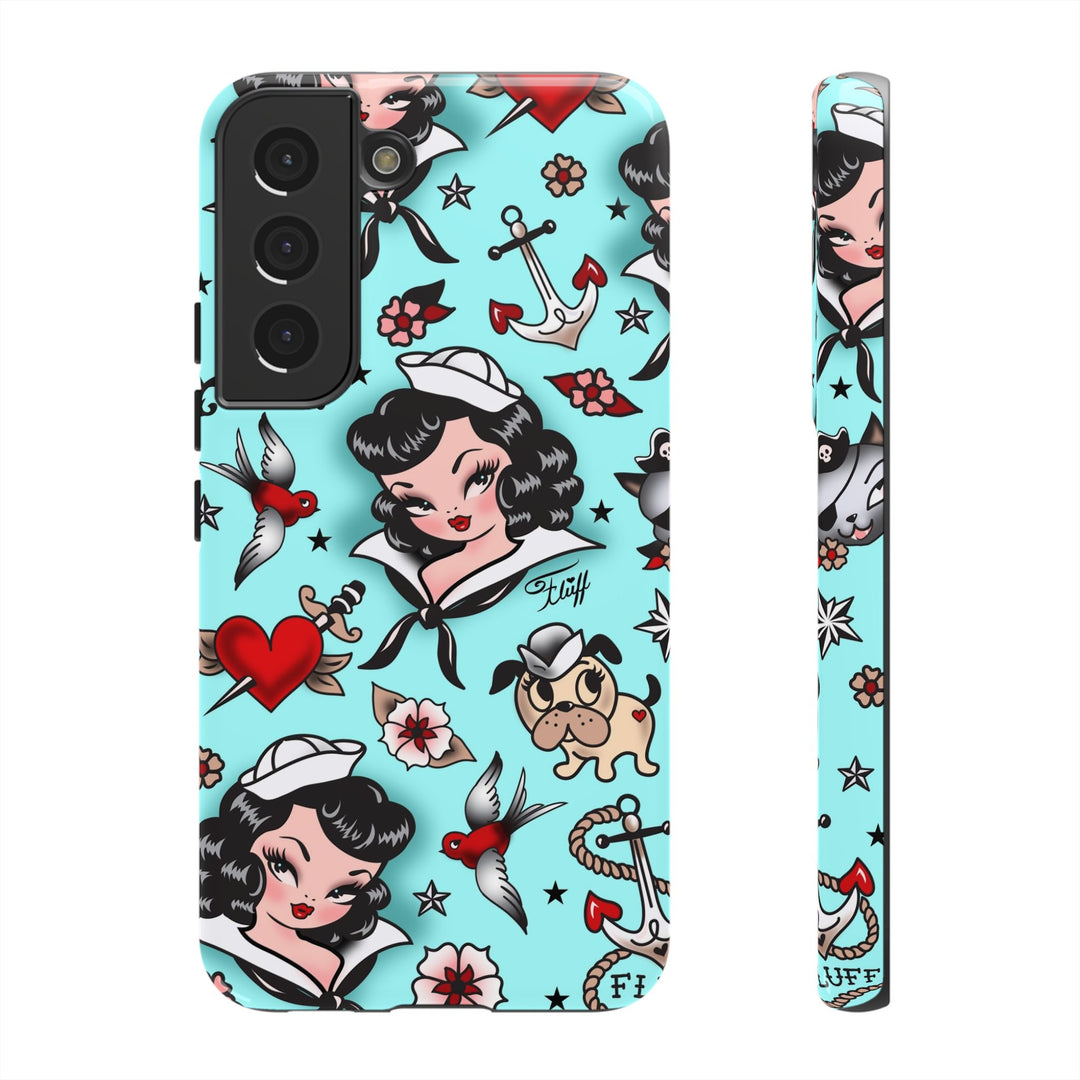 Suzy Sailor Girl on Light Blue • Phone Case