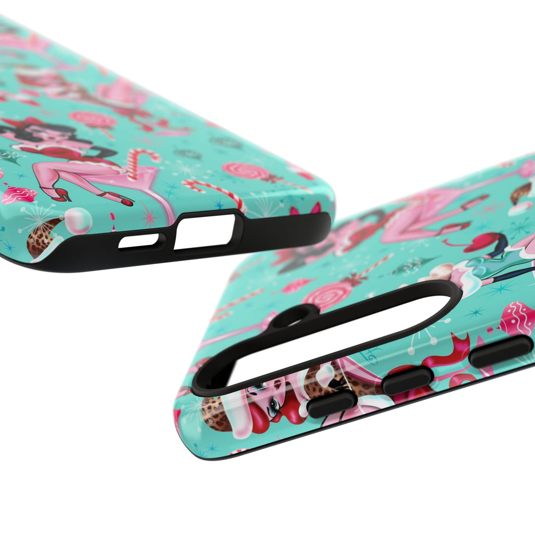 Christmas Candy Martini Pinup Girls • Tough Phone Case