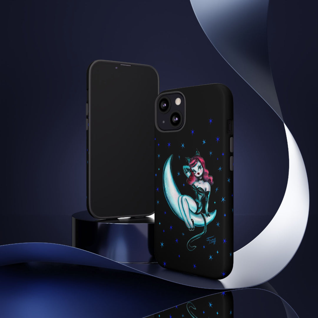 Kitten on the Moon • Tough Phone Case