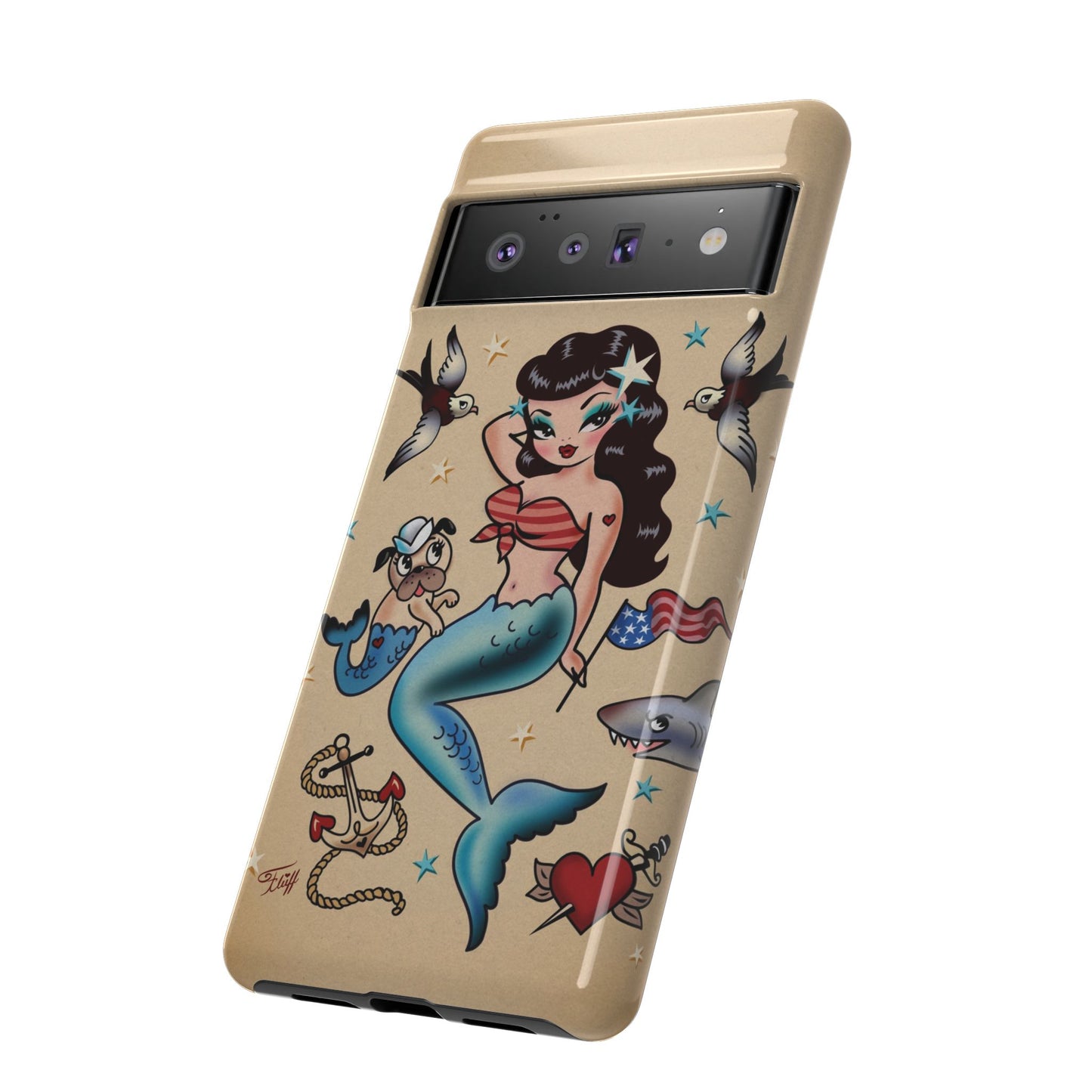 Patriotic Mermaid • Tough Phone Case