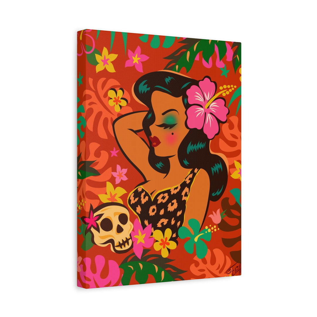 Tiki Temptress - Tropical Doll • Canvas Gallery Wrap