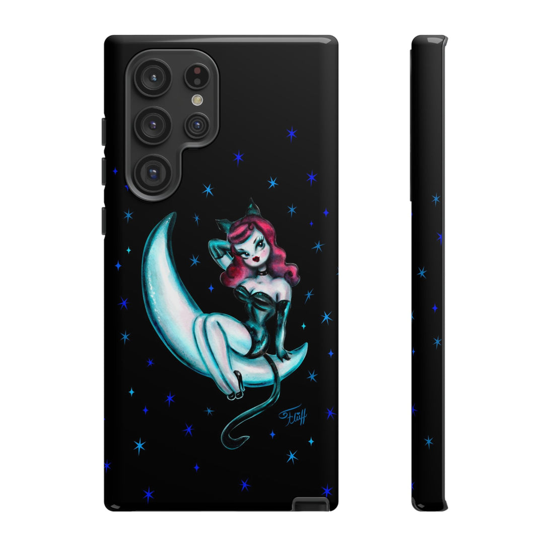 Kitten on the Moon • Tough Phone Case