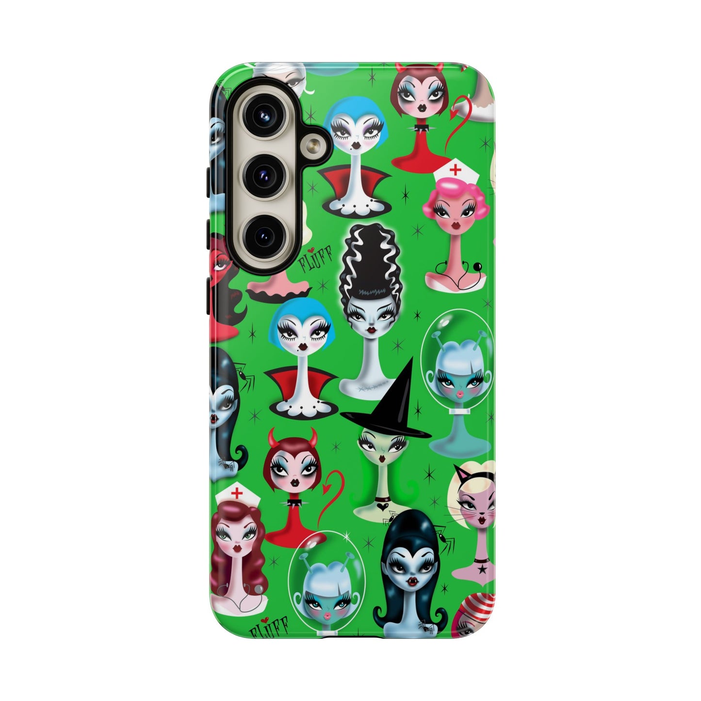 Spooky Dolls Green • Tough Phone Case