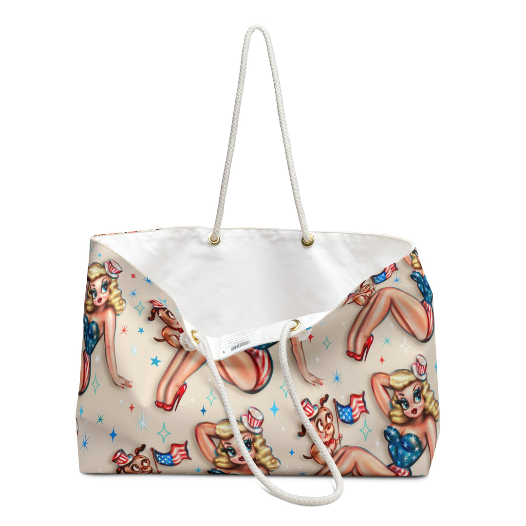 Patriotic Pinup Girl • Weekender Bag