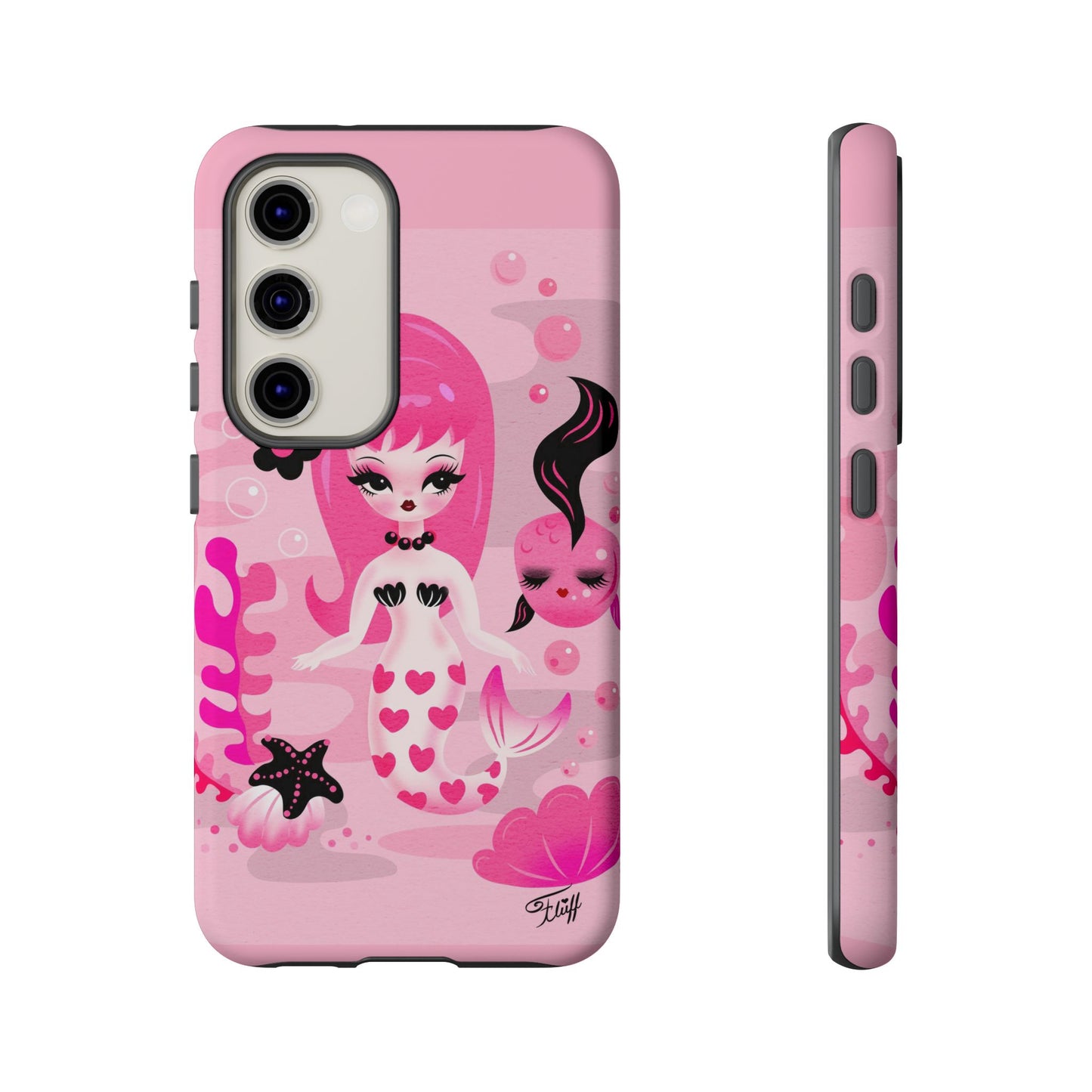 Pink Mod Mermaid • Tough Phone Case