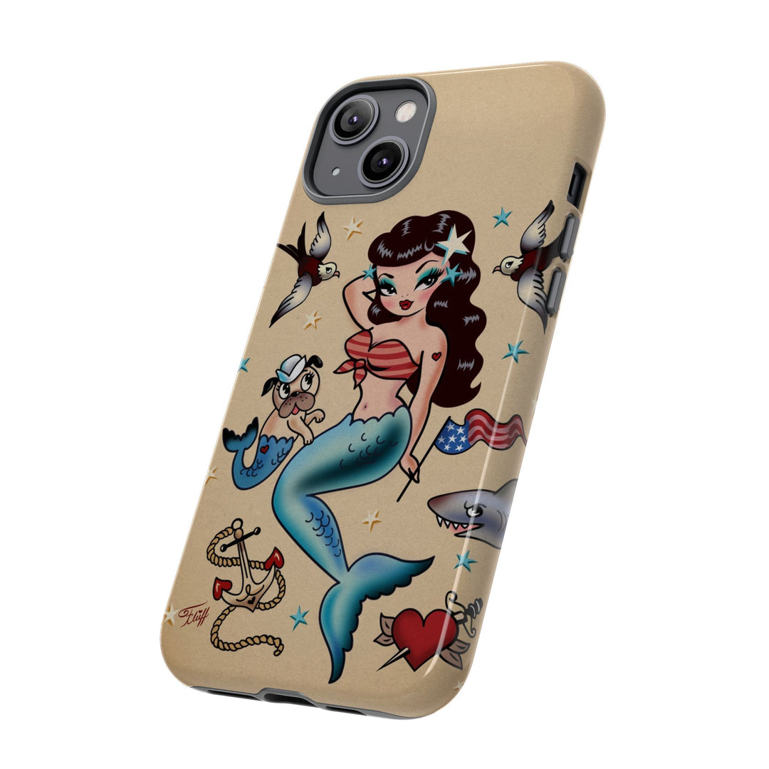 Patriotic Mermaid • Tough Phone Case