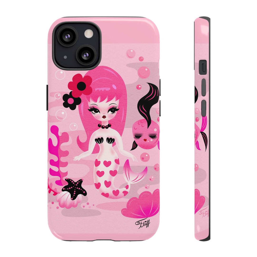 Pink Mod Mermaid • Tough Phone Case