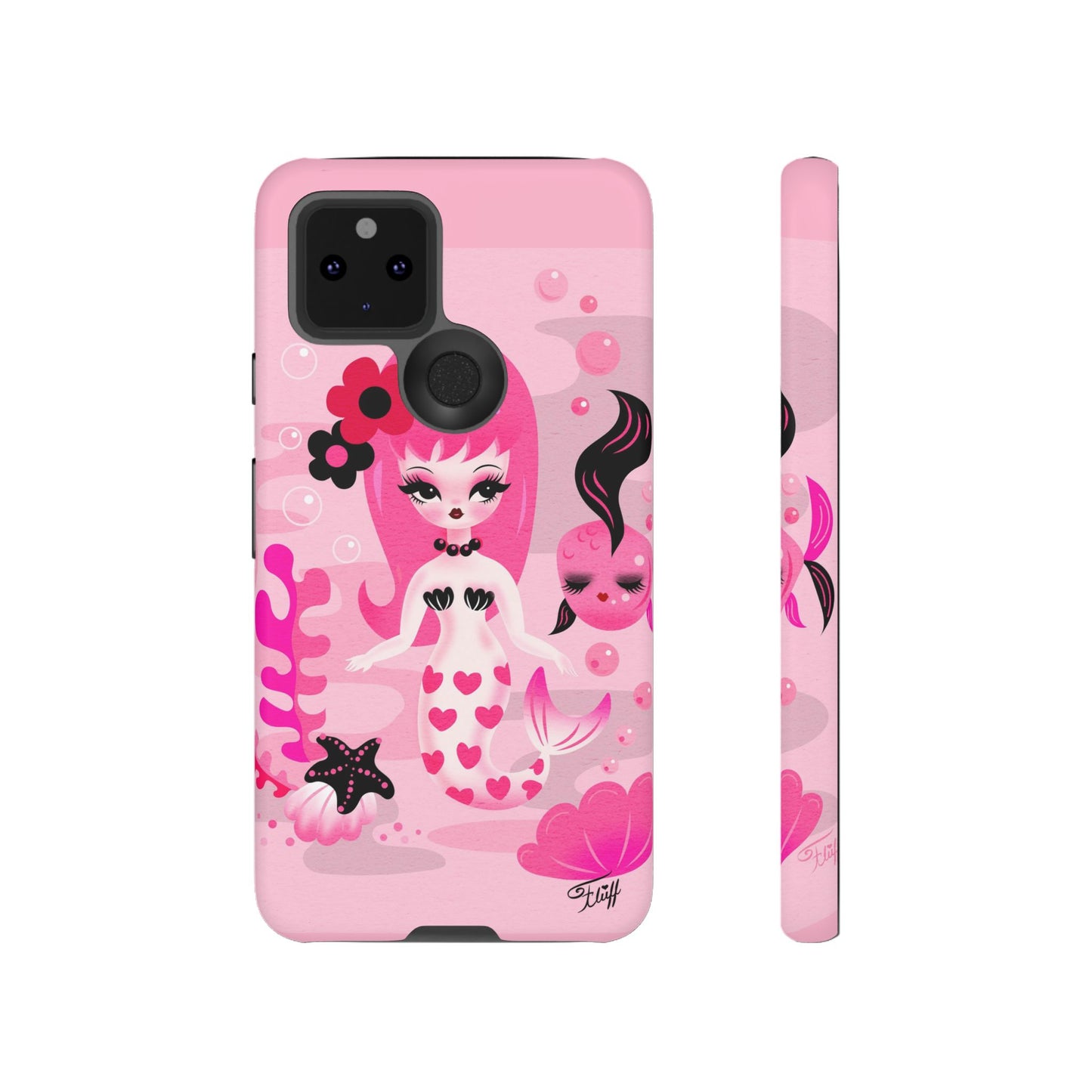 Pink Mod Mermaid • Tough Phone Case