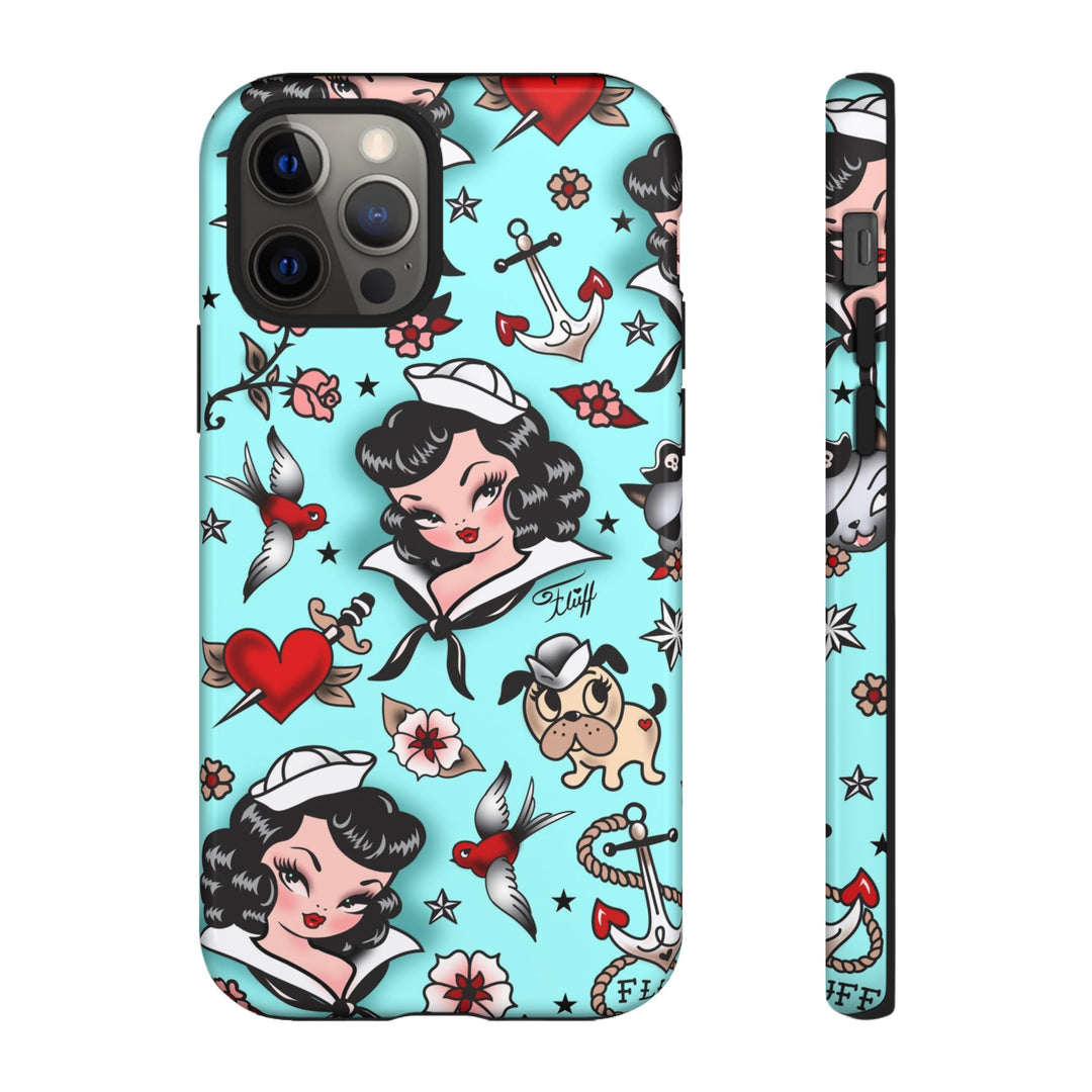 Suzy Sailor Girl on Light Blue • Phone Case