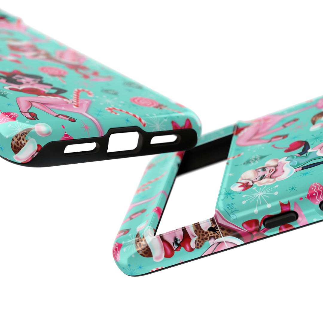 Christmas Candy Martini Pinup Girls • Tough Phone Case