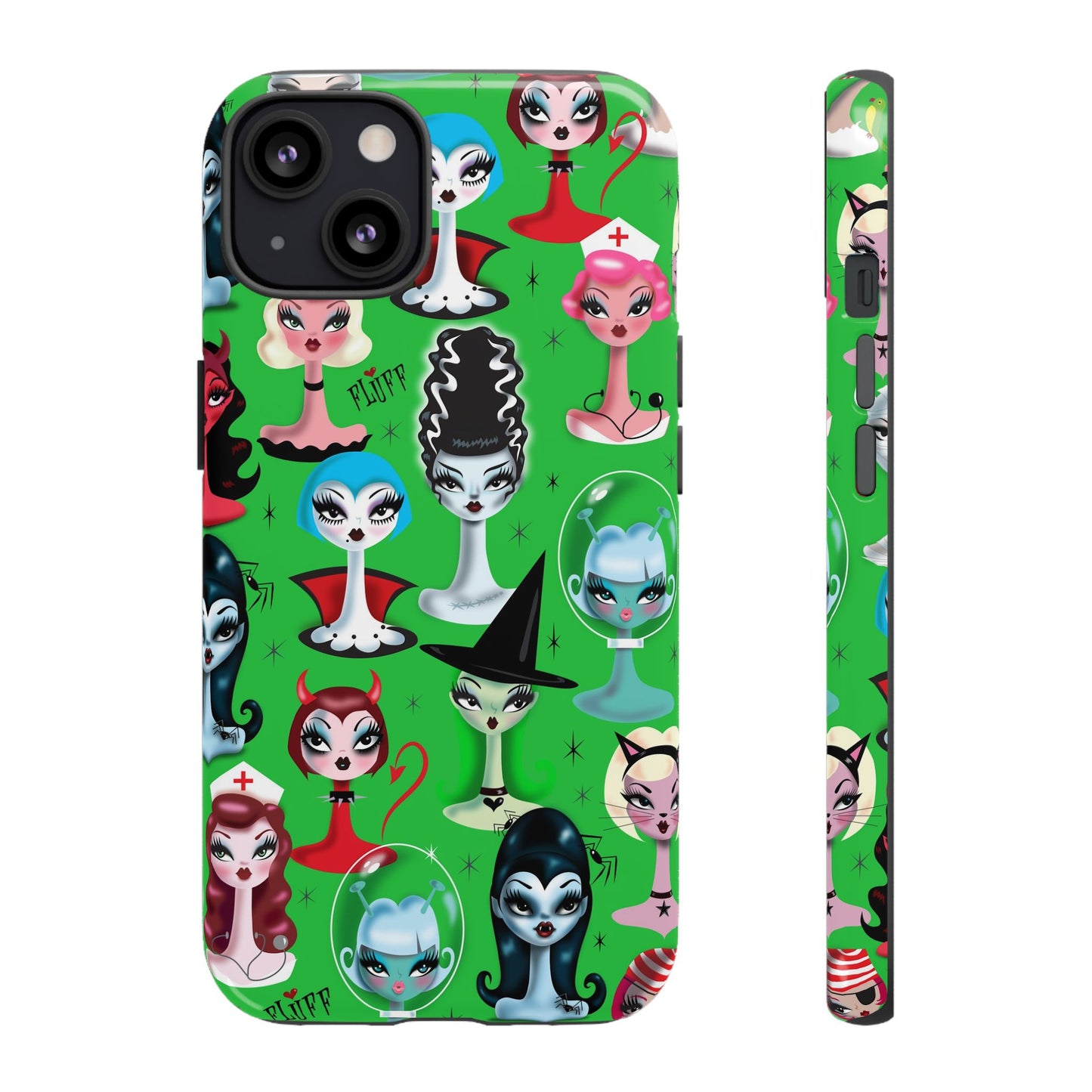 Spooky Dolls Green • Tough Phone Case