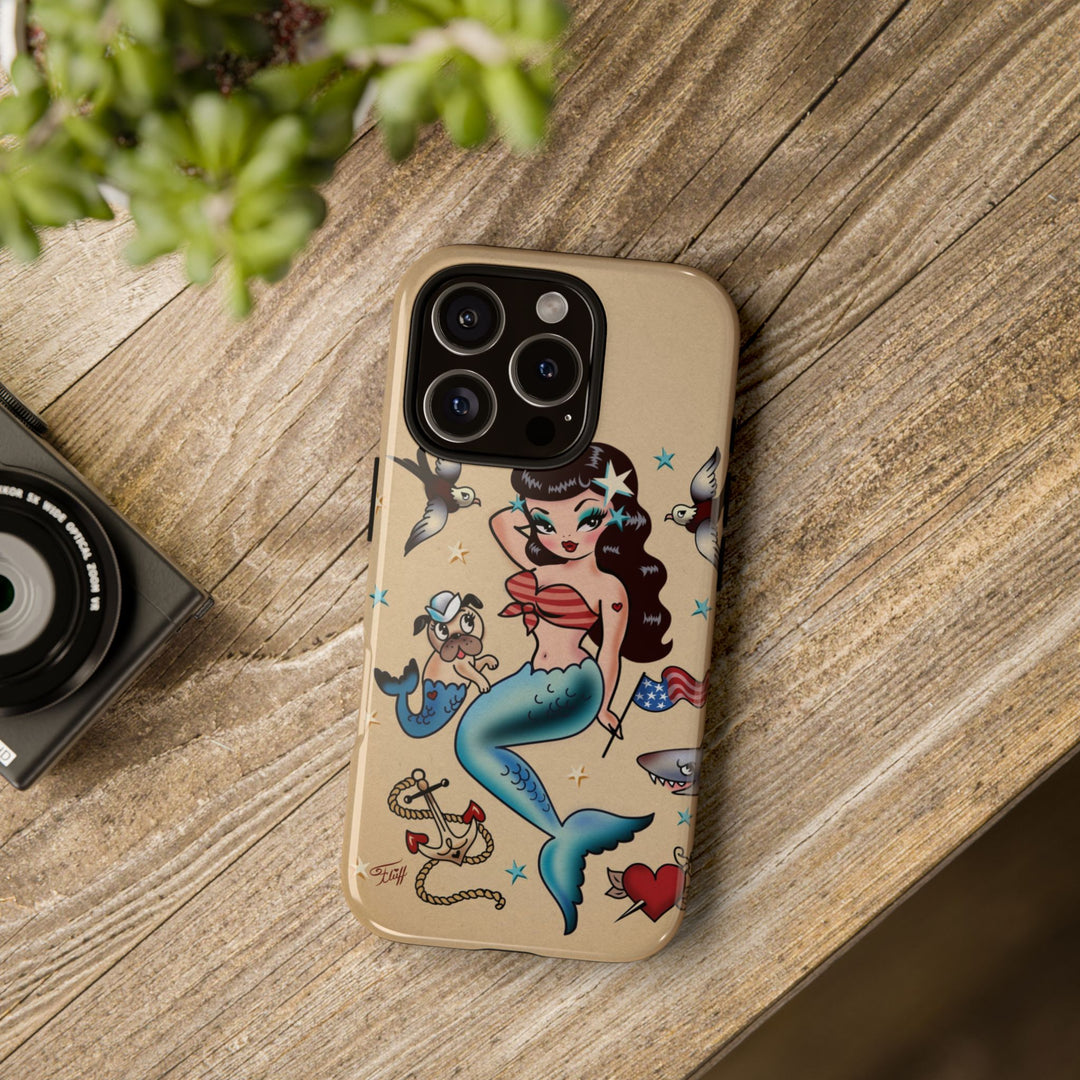 Patriotic Mermaid • Tough Phone Case