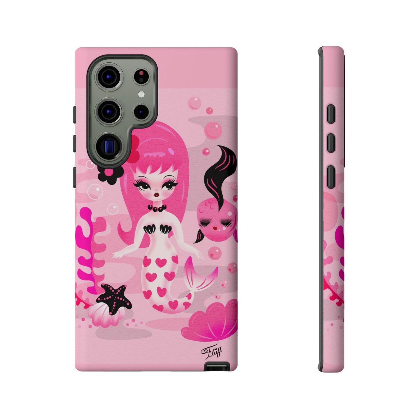 Pink Mod Mermaid • Tough Phone Case