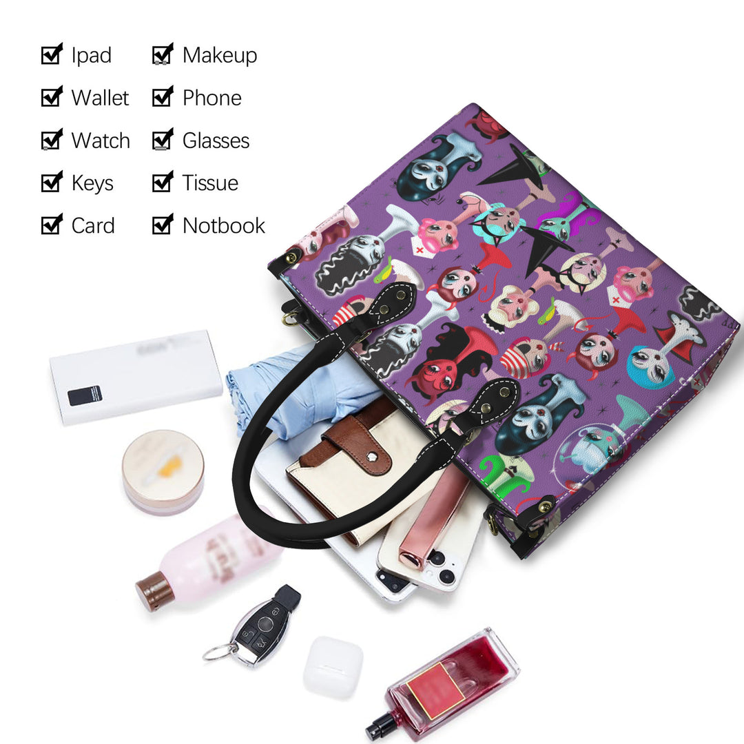 Spooky Dolls Purple • Handbag