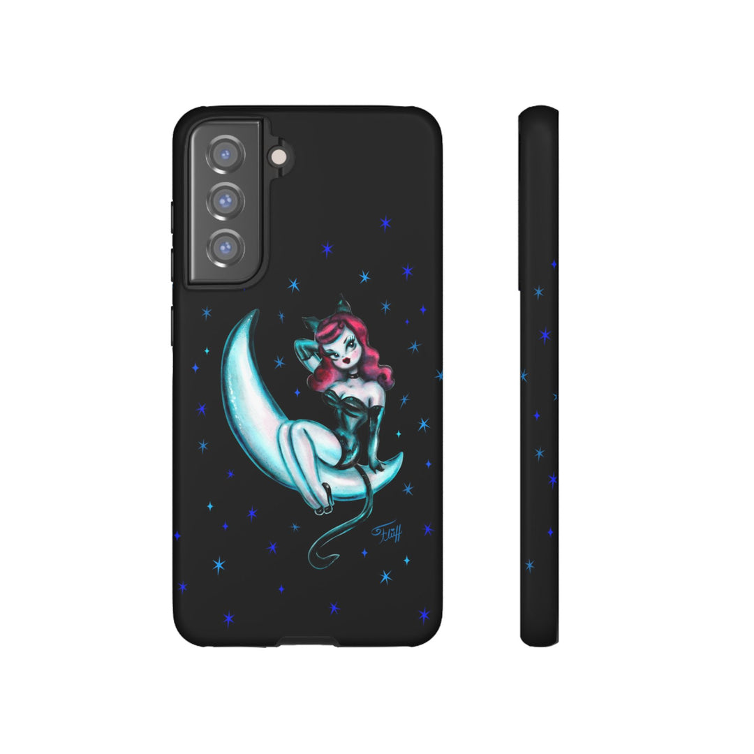 Kitten on the Moon • Tough Phone Case