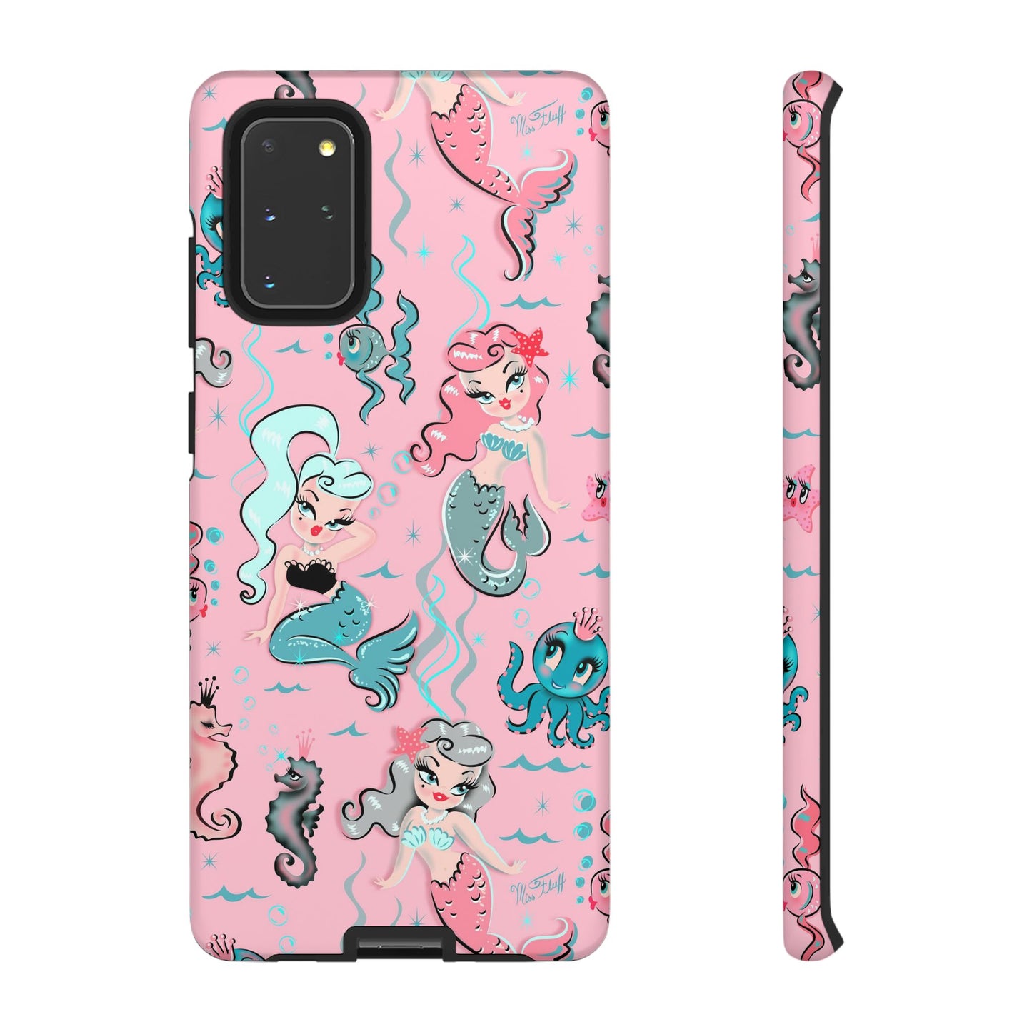 Babydoll Mermaids on Pink • Tough Phone Case