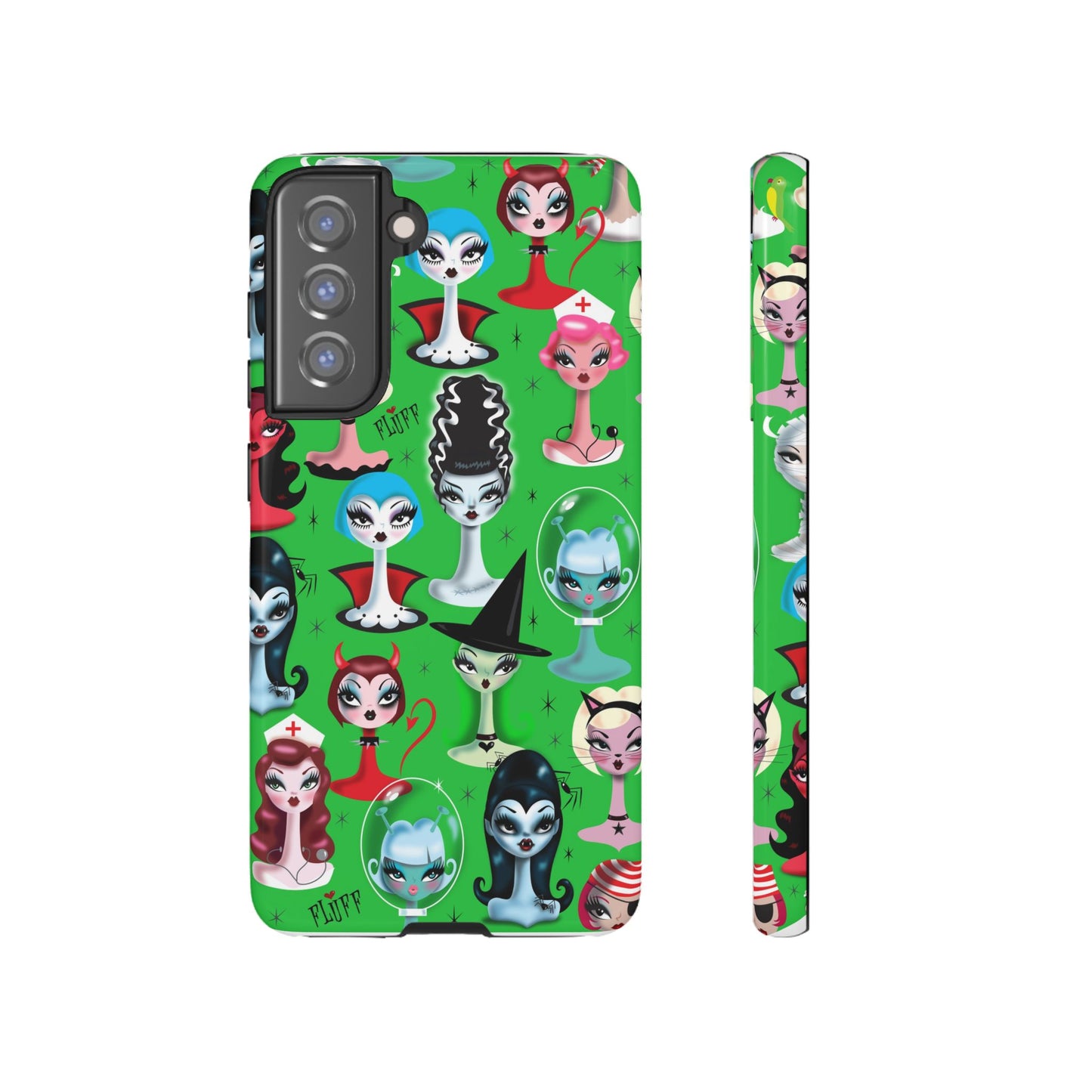 Spooky Dolls Green • Tough Phone Case