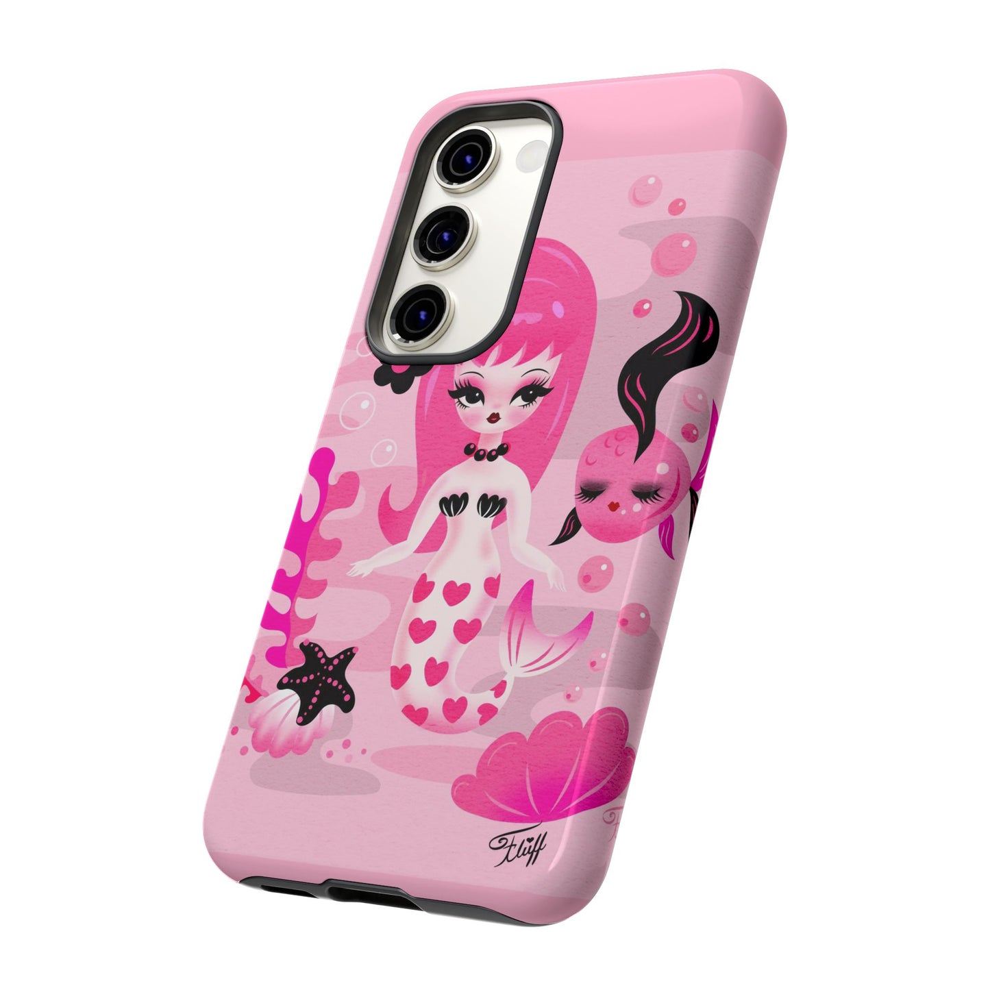 Pink Mod Mermaid • Tough Phone Case