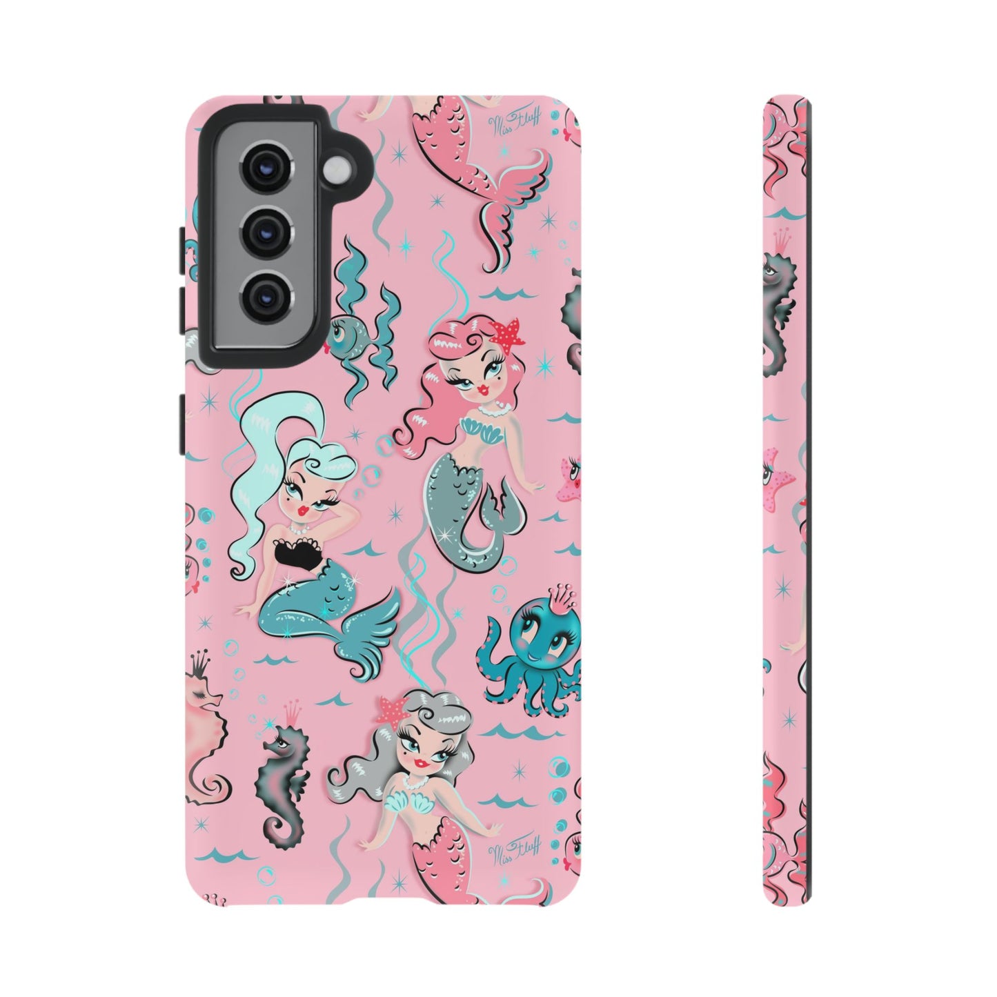 Babydoll Mermaids on Pink • Tough Phone Case