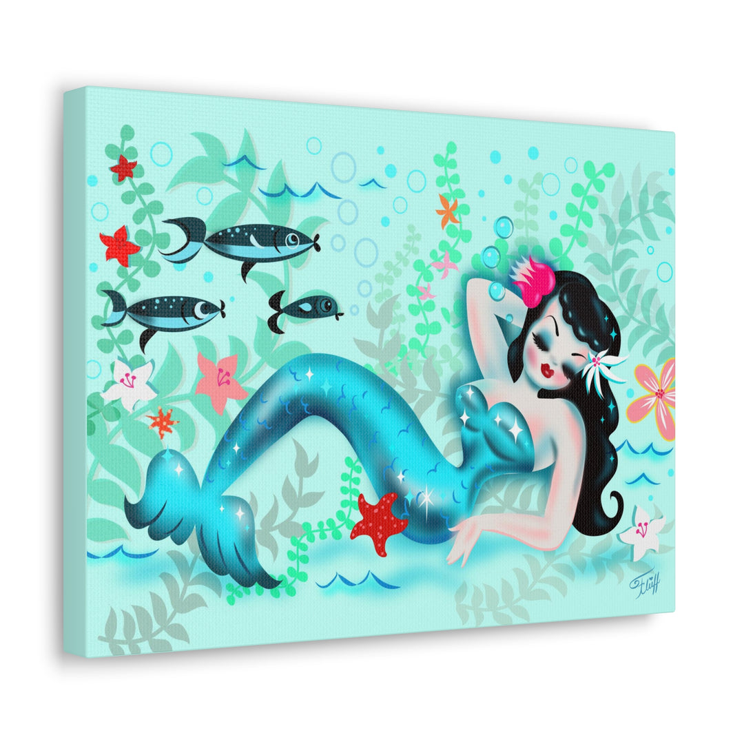 Dozing Mermaid • Canvas Gallery Wrap