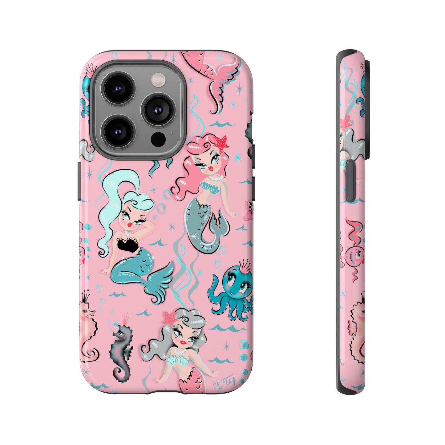 Babydoll Mermaids on Pink • Tough Phone Case