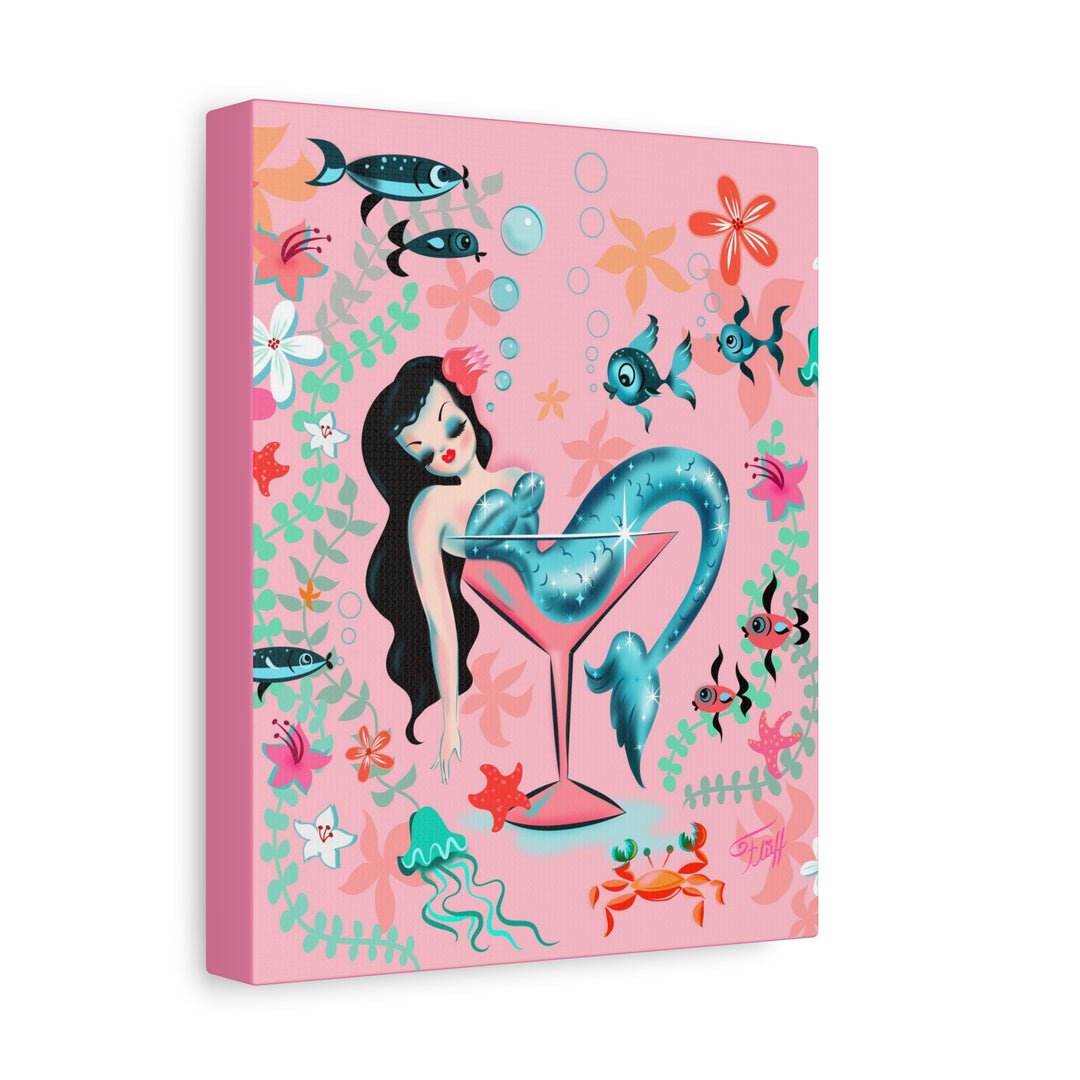 Tipsy Mermaid Peachy Pink • Canvas Gallery Wrap
