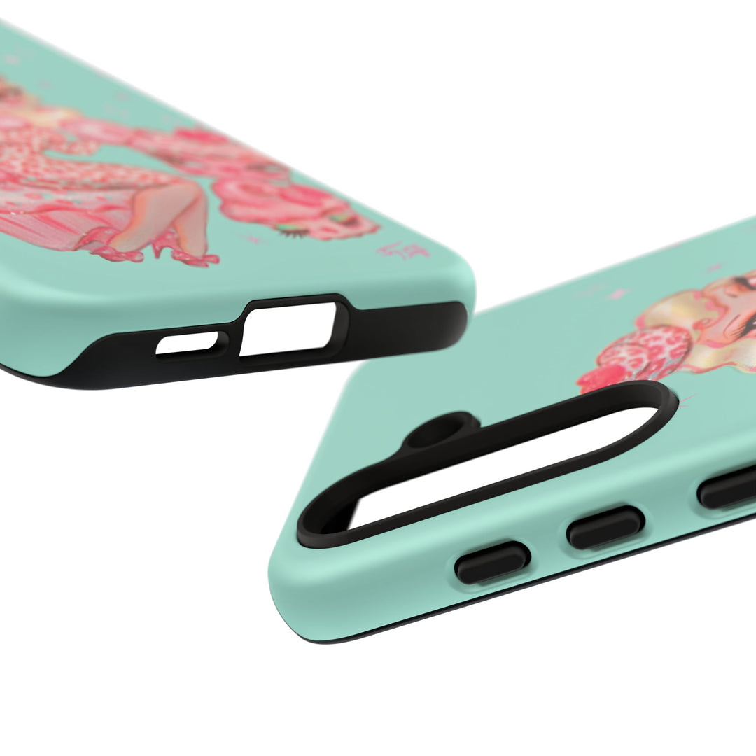 Leopard and Pink Cupcake Girl • Tough Phone Case