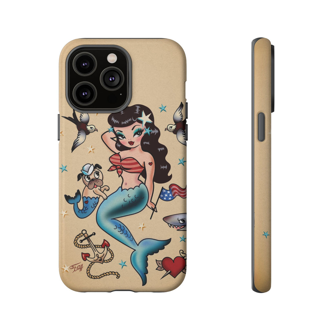 Patriotic Mermaid • Tough Phone Case