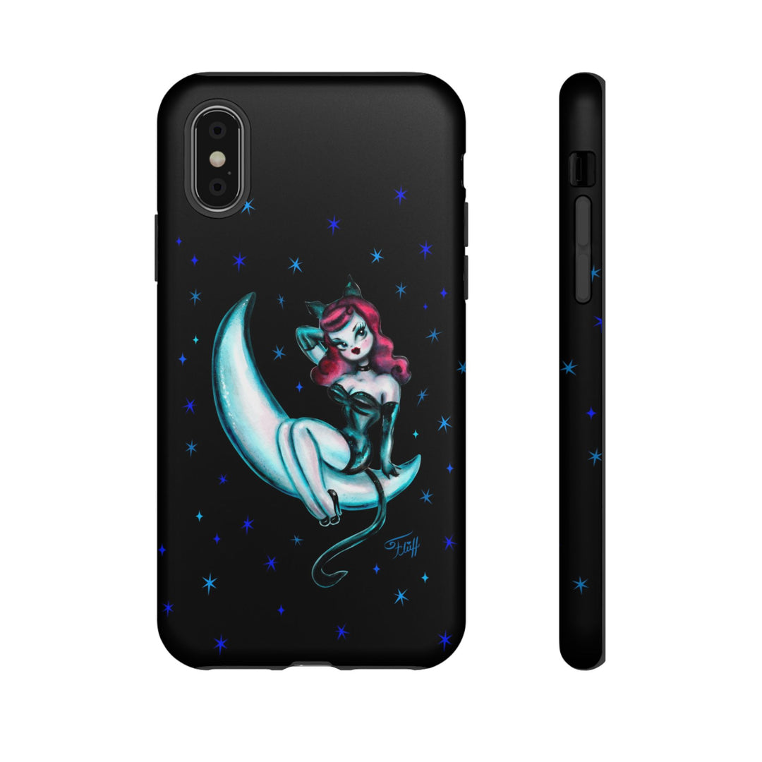 Kitten on the Moon • Tough Phone Case