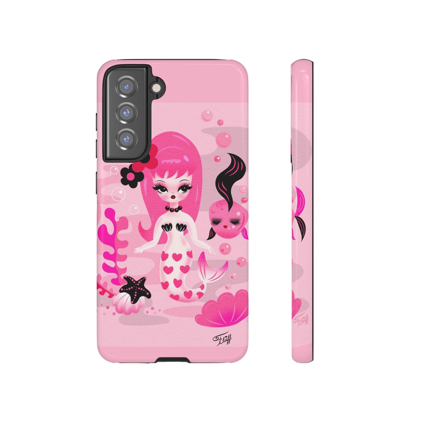 Pink Mod Mermaid • Tough Phone Case