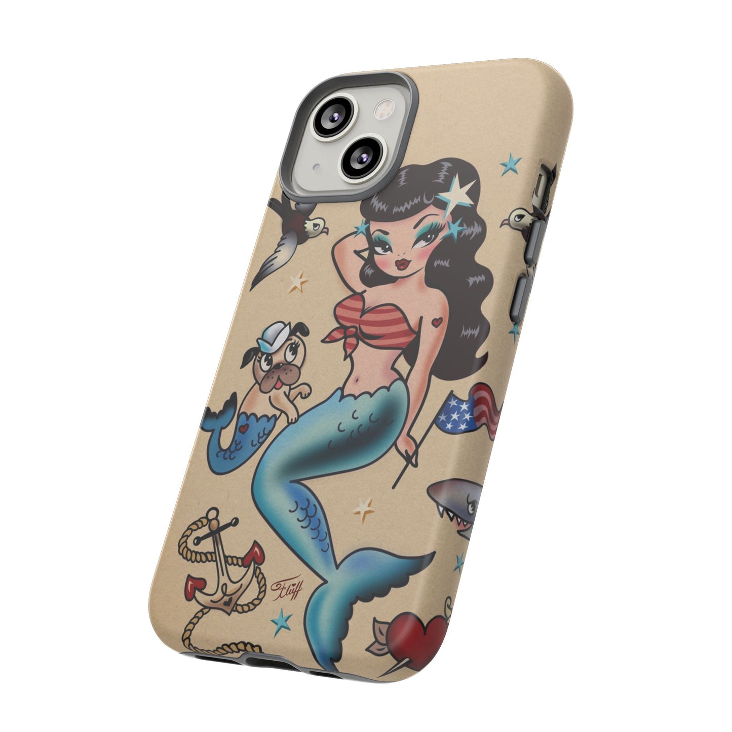 Patriotic Mermaid • Tough Phone Case