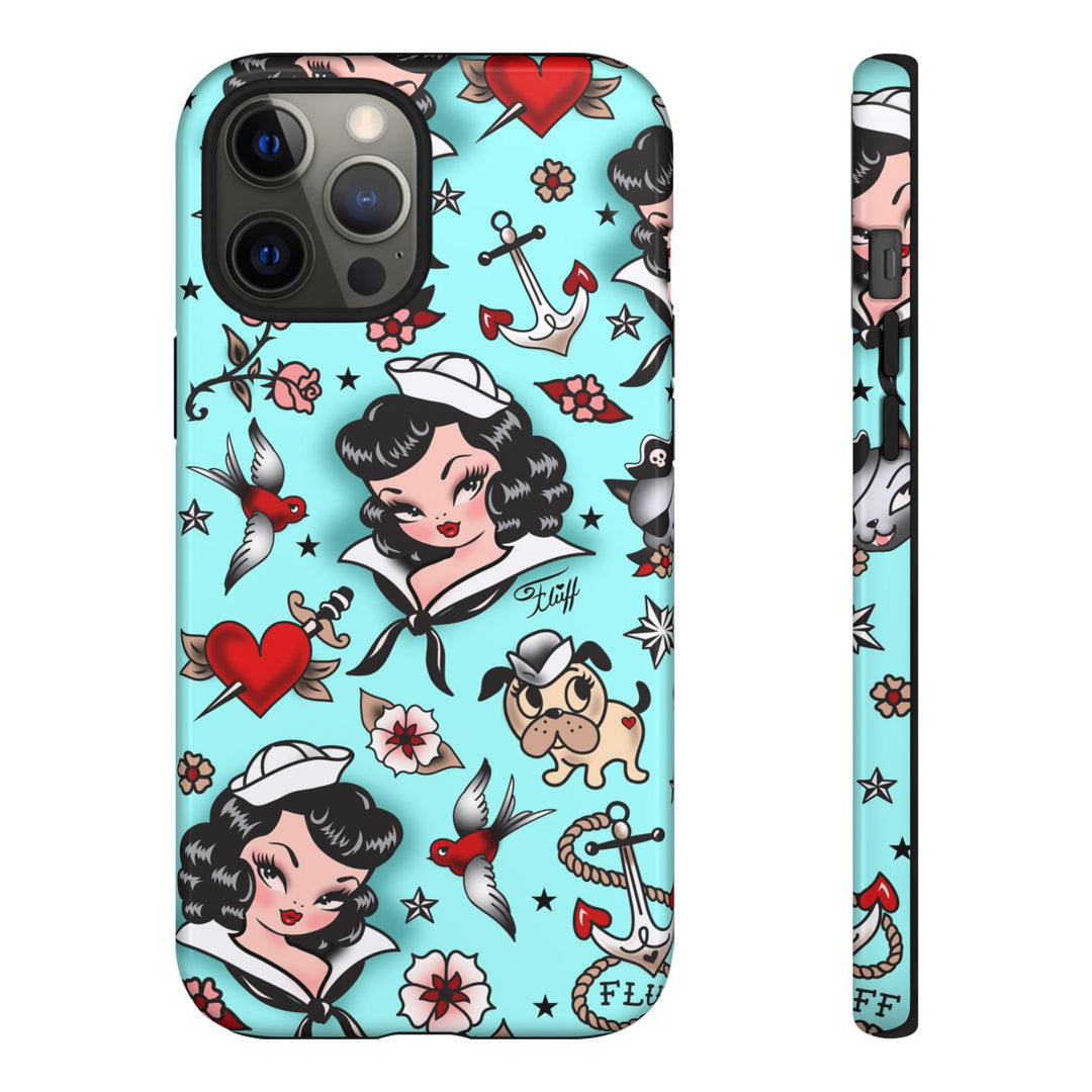 Suzy Sailor Girl on Light Blue • Phone Case
