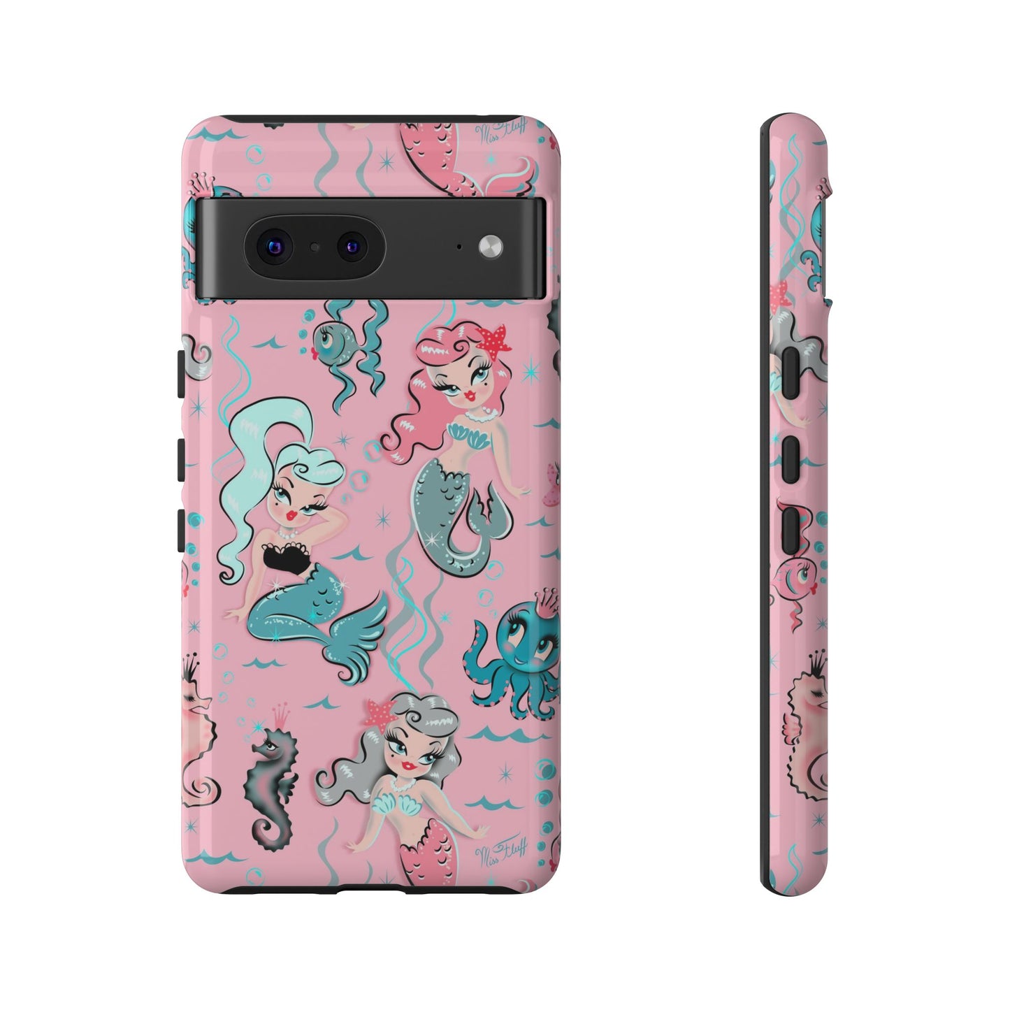 Babydoll Mermaids on Pink • Tough Phone Case