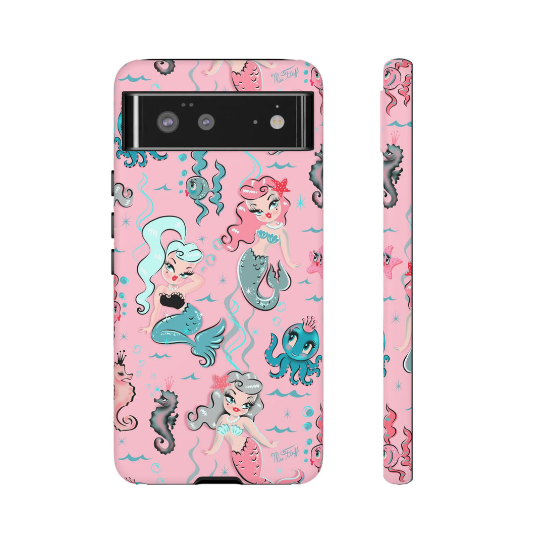 Babydoll Mermaids on Pink • Tough Phone Case