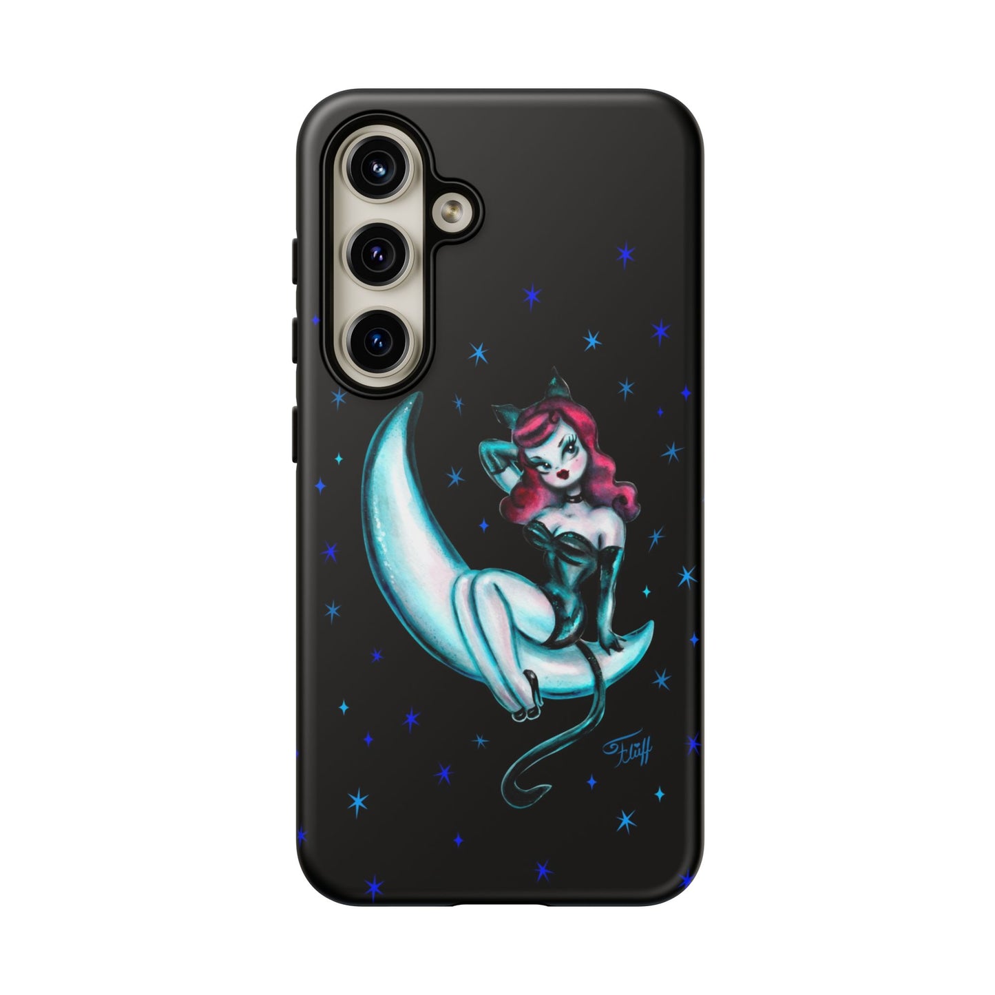 Kitten on the Moon • Tough Phone Case