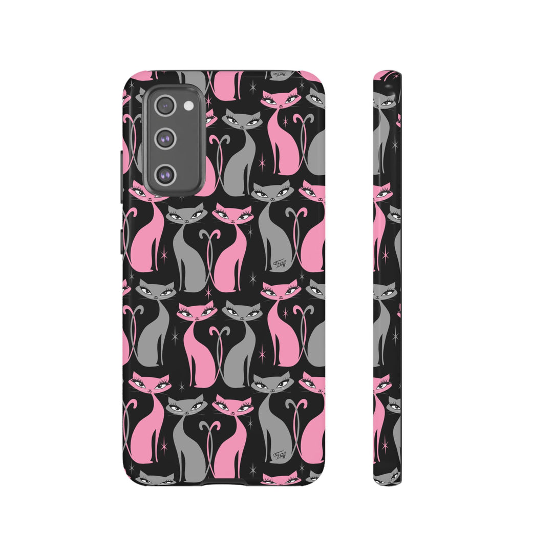 Mod Love Cats on Black • Tough Phone Case