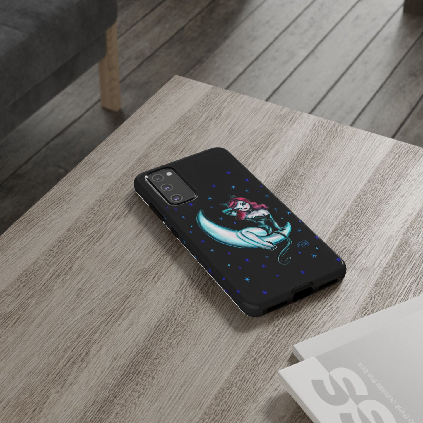 Kitten on the Moon • Tough Phone Case