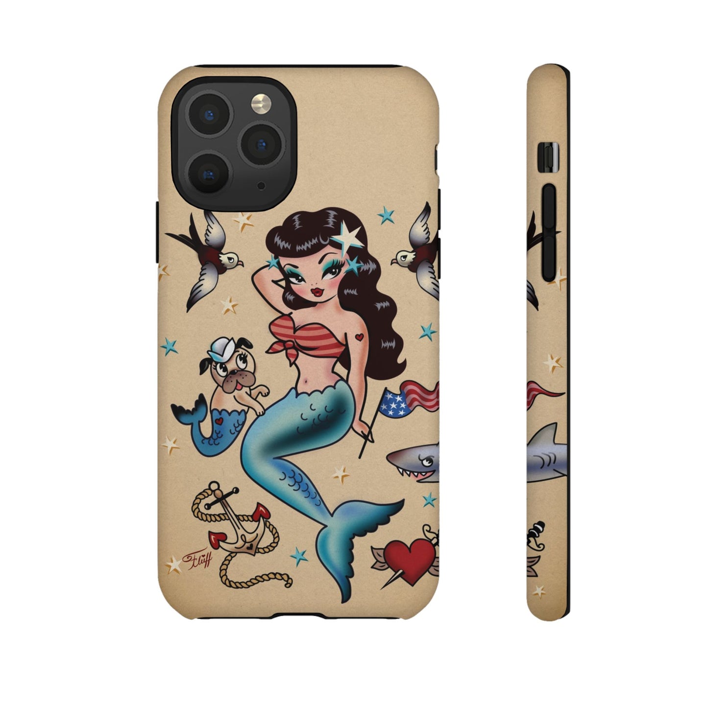 Patriotic Mermaid • Tough Phone Case