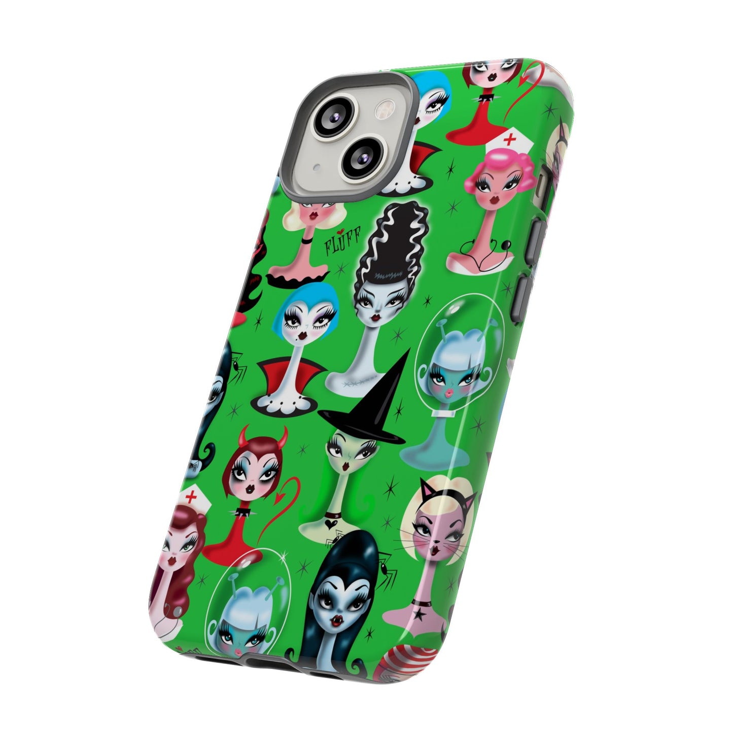 Spooky Dolls Green • Tough Phone Case