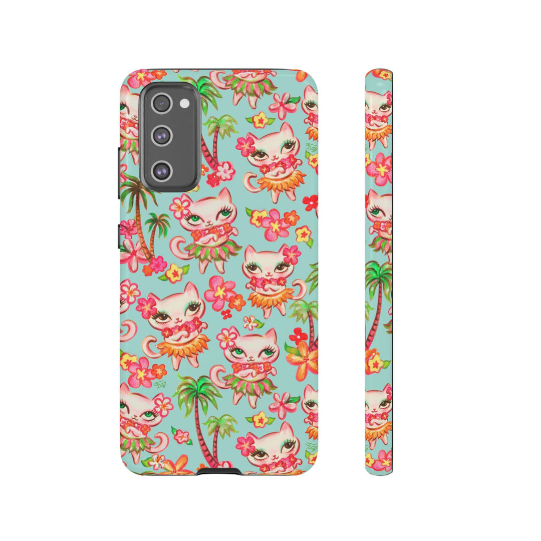 Hula Kitties Aqua • Tough Phone Case