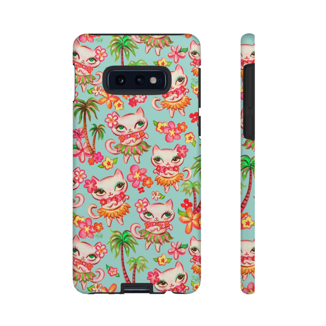 Hula Kitties Aqua • Tough Phone Case