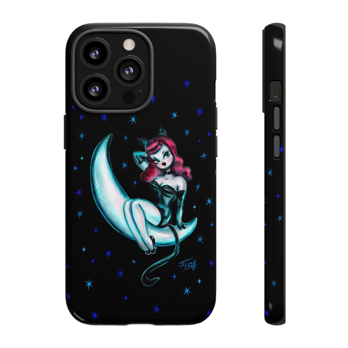 Kitten on the Moon • Tough Phone Case