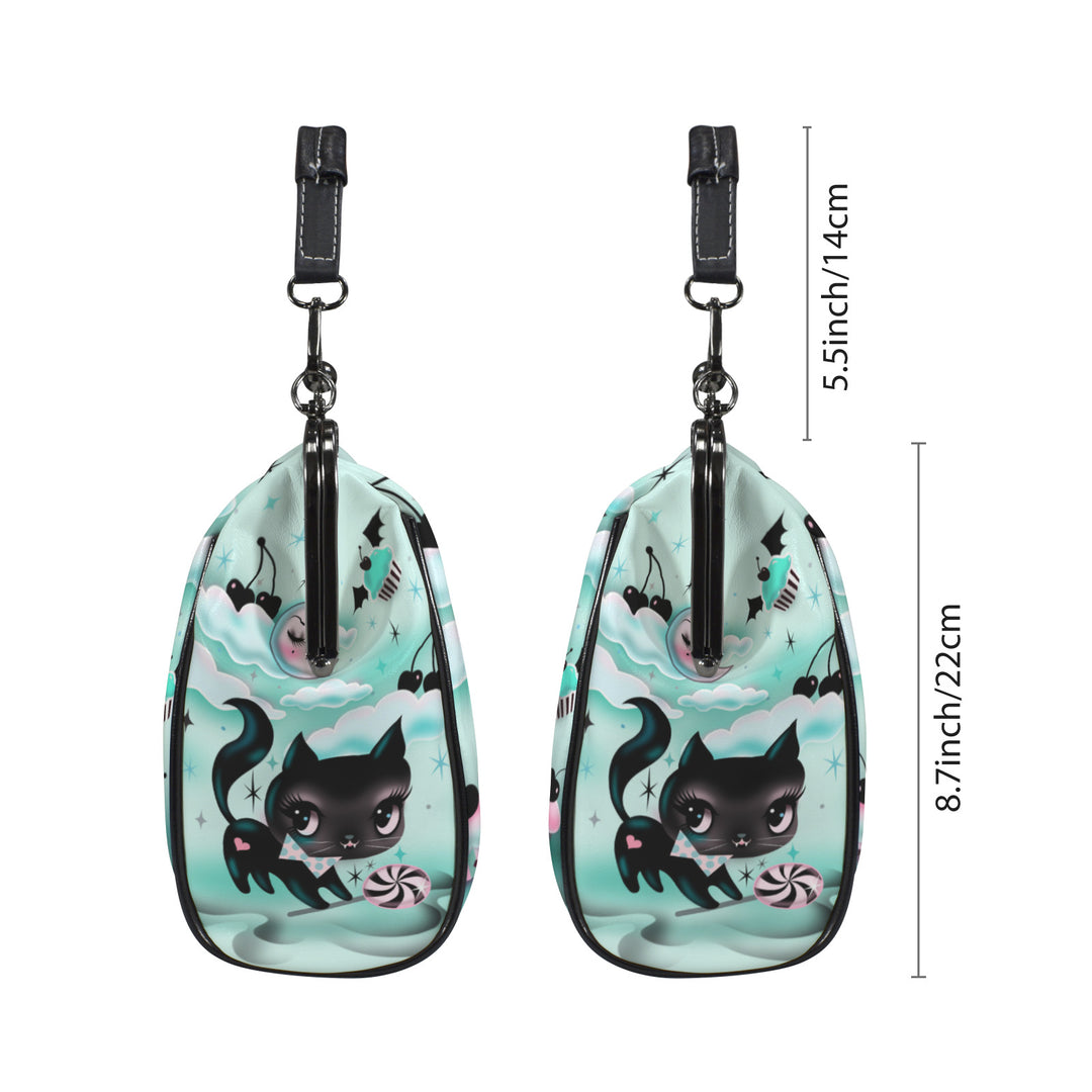 Kitten Doll with Cupcakes • Kiss Lock Purse