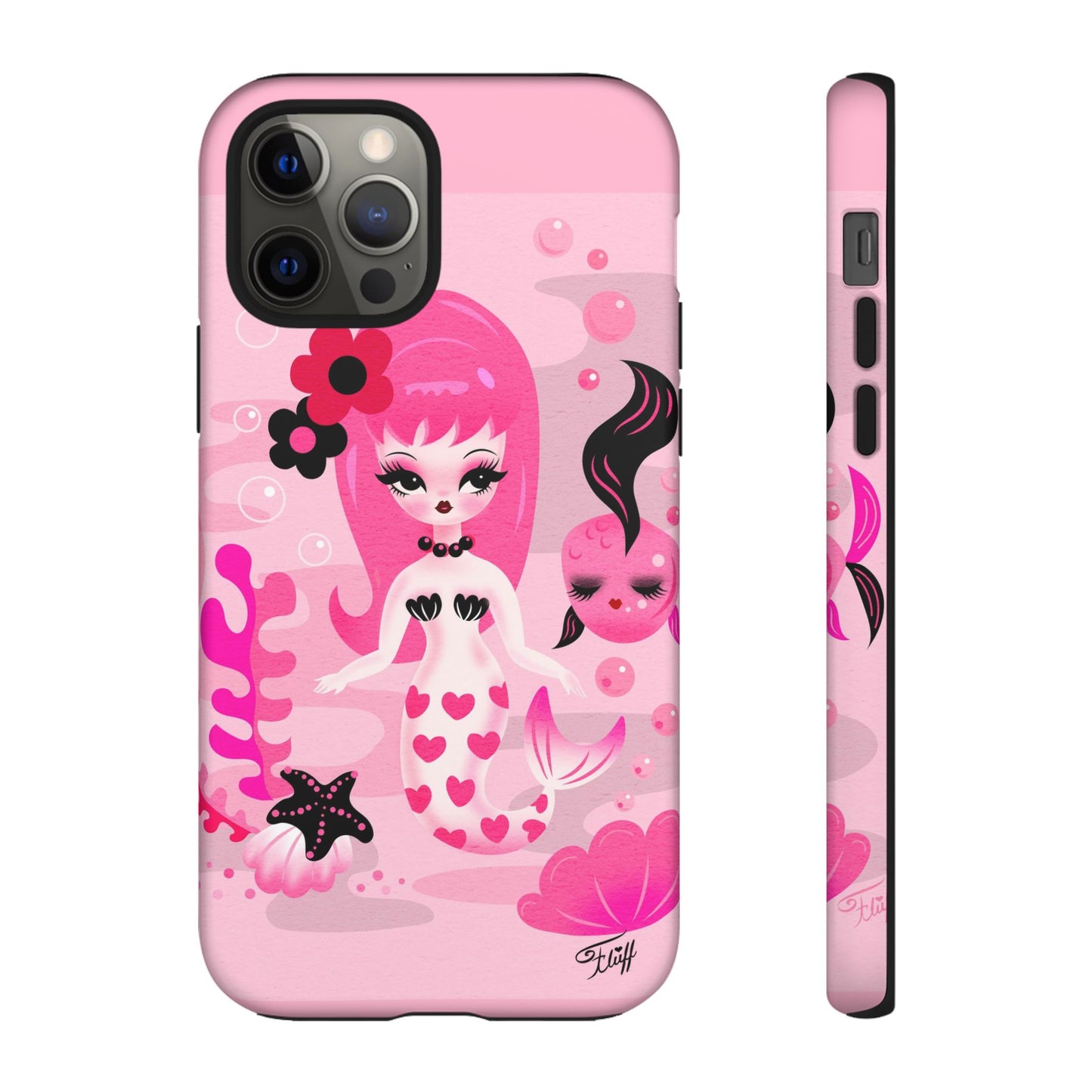 Pink Mod Mermaid • Tough Phone Case